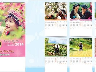 In lịch treo tường 7 tờ độc đáo theo chủ đề mùa xuân