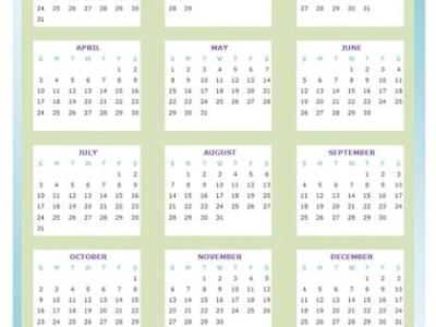 Trọn bộ 15 mẫu lịch 2016 file word miễn phí