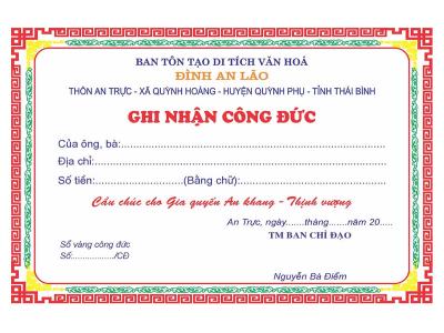 In phiếu công đức giá rẻ