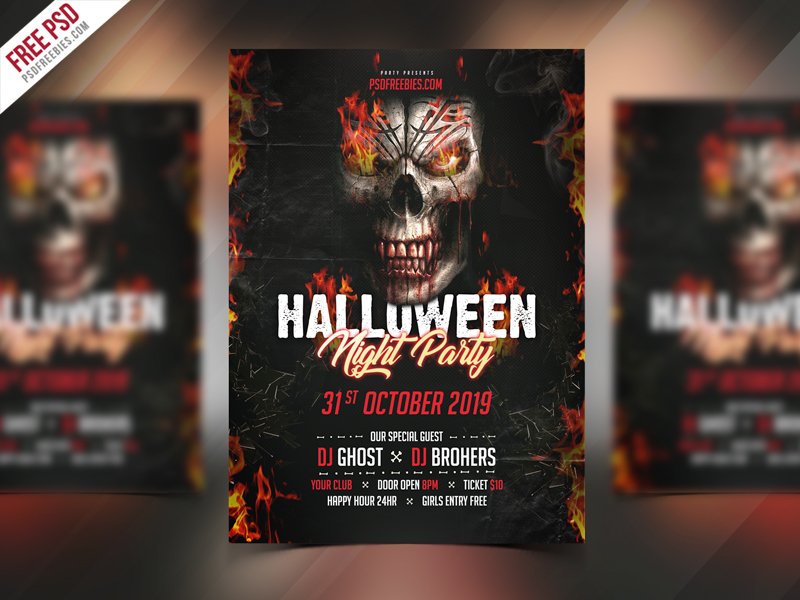 Halloween Party Invitation Flyer