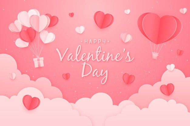 valentines day background paper style